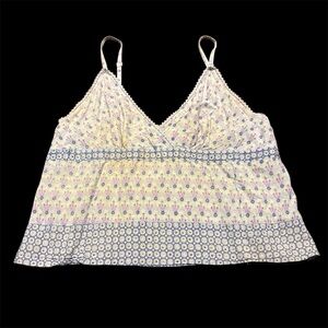 Floral Print Women's Top - Blue